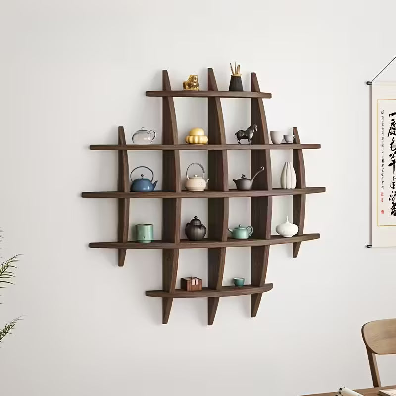 Soporte De Pared Para Tazas, Organizador De Madera Para Estación De Café.