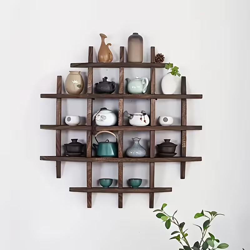 Soporte De Pared Para Tazas, Organizador De Madera Para Estación De Café.