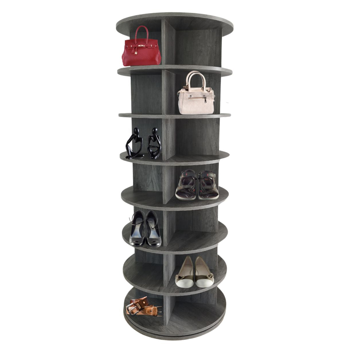 Zapatera giratoria moderna de torre lombardia para 28 pares