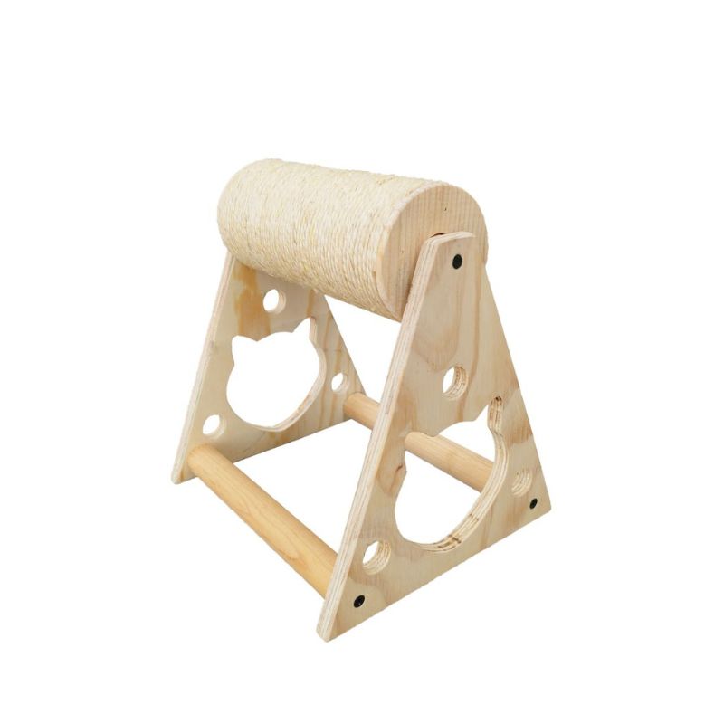 Rueda De Ejercicio Para Gatos, Rascador De Juguete Madera Natural